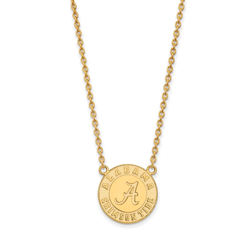 14k Gold LogoArt University of Alabama Crimson Tide Large Pendant 18 inch Necklace