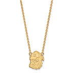 10k Gold LogoArt University of Georgia Bulldog Large Pendant 18 inch Necklace