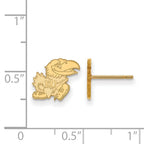 14k Gold LogoArt University of Kansas Jayhawk Extra Small Post Earrings