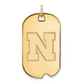 10k Gold LogoArt University of Nebraska Letter N Large Dog Tag Pendant