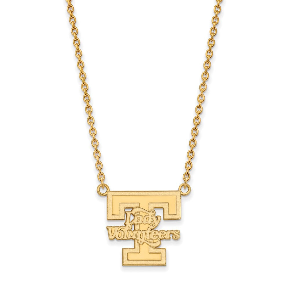 10k Gold LogoArt University of Tennessee Lady Volunteers Large Pendant 18 inch Necklace