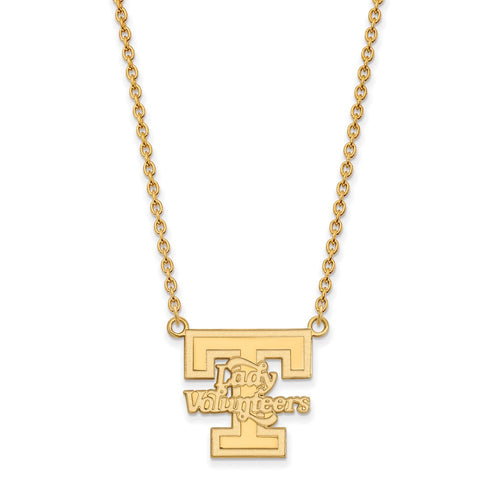 10k Gold LogoArt University of Tennessee Lady Volunteers Large Pendant 18 inch Necklace