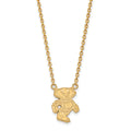 14k Gold LogoArt University of Wisconsin Badger Large Pendant 18 inch Necklace
