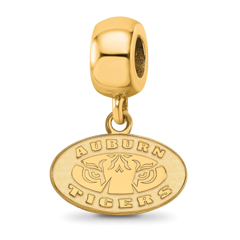 Sterling Silver Gold-plated LogoArt Auburn Tigers Extra Small Dangle Bead Charm