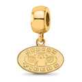 Sterling Silver Gold-plated LogoArt Auburn Tigers Extra Small Dangle Bead Charm