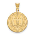 Sterling Silver Gold-plated LogoArt Georgia Institute of Technology Large Crest Pendant