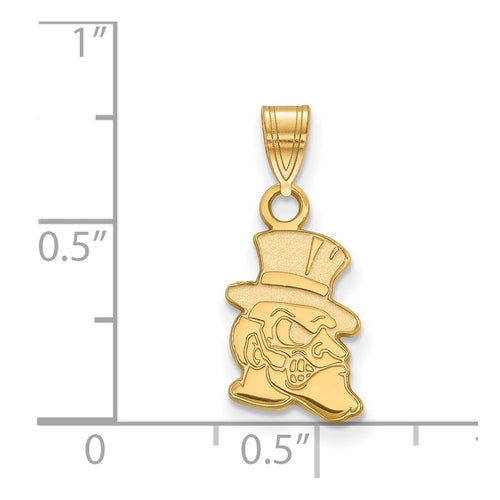 10k Gold LogoArt Wake Forest University Demon Deacon Small Pendant