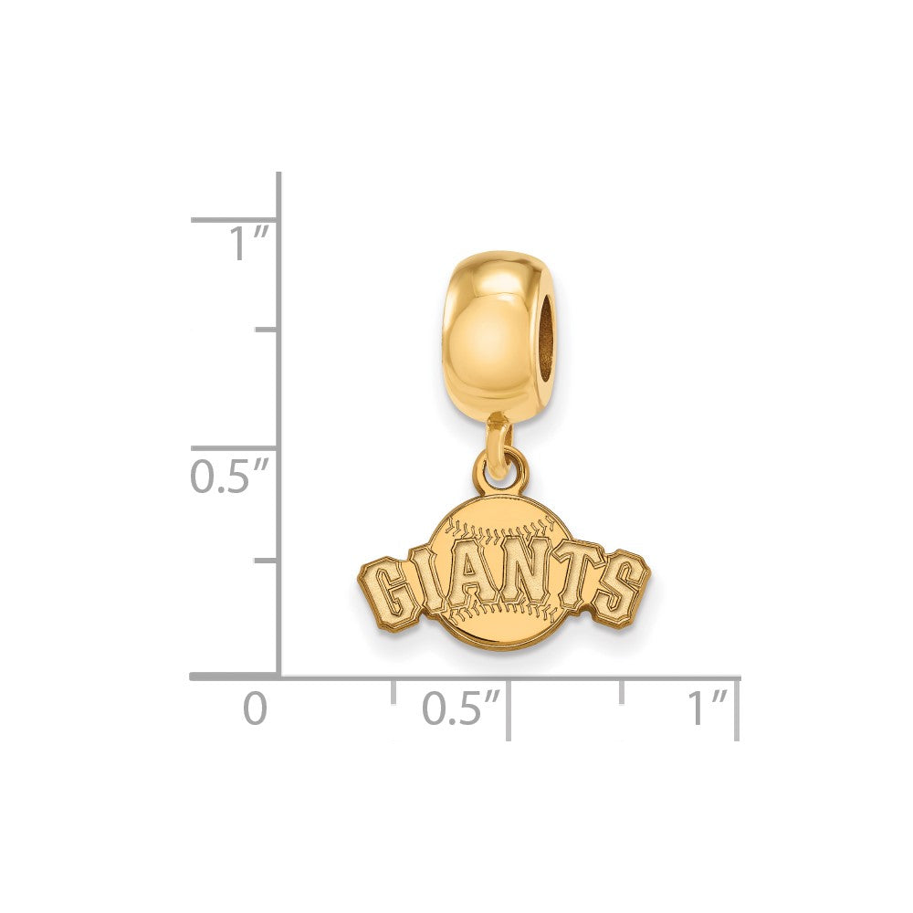 Sterling Silver Gold Plated Major League Baseball LogoArt San Francisco Giants Extra Small Dangle