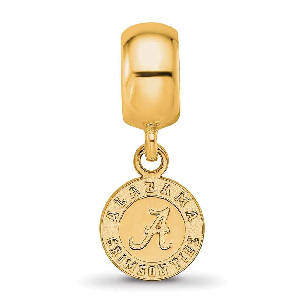 Sterling Silver Gold-plated LogoArt University of Alabama Crimson Tide Extra Small Dangle Bead Charm
