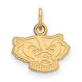 14k Gold LogoArt University of Wisconsin Badger Extra Small Pendant