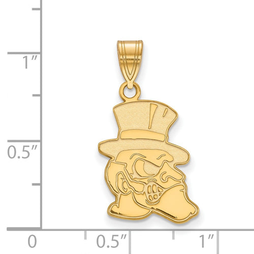 10k Gold LogoArt Wake Forest University Demon Deacon Large Pendant