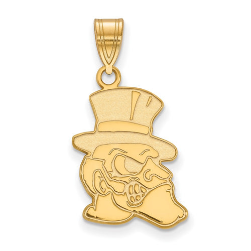 10k Gold LogoArt Wake Forest University Demon Deacon Large Pendant