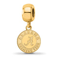 Sterling Silver Gold-plated LogoArt University of Alabama Crimson Tide Small Dangle Bead Charm