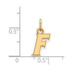 10k Gold LogoArt University of Florida Letter F Extra Small Pendant