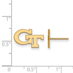14k Gold LogoArt Georgia Institute of Technology G-T Extra Small Post Earrings