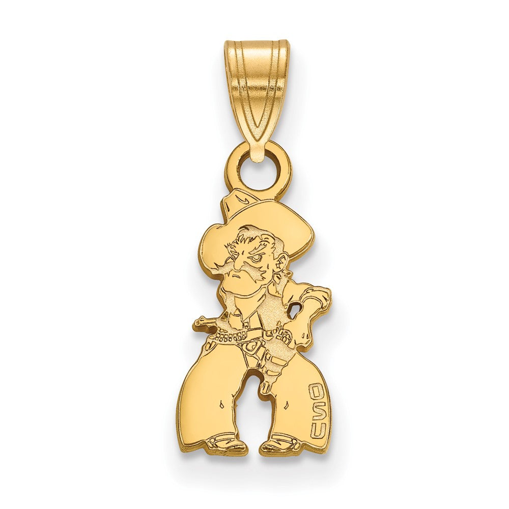 14k Gold LogoArt Oklahoma State University Cowboy Small Pendant