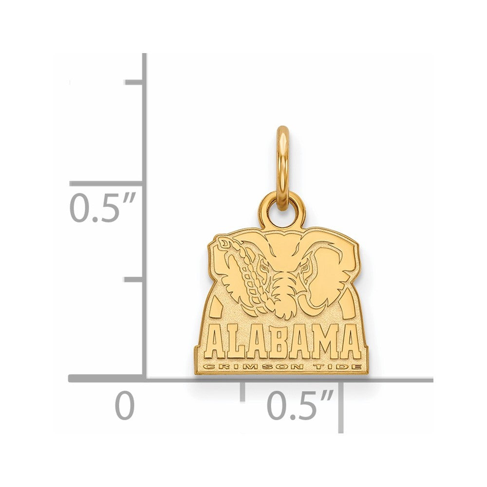 14k Gold LogoArt University of Alabama Elephant Extra Small Pendant
