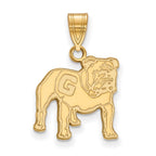 10k Gold LogoArt University of Georgia Bulldog Medium Pendant
