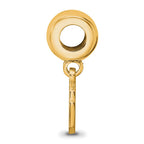 Sterling Silver Gold-plated LogoArt University of Oklahoma O-U Extra Small Dangle Bead Charm
