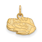 10k Gold LogoArt Louisiana State University Tiger Eye Extra Small Pendant