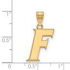 10k Gold LogoArt University of Florida Letter F Medium Pendant