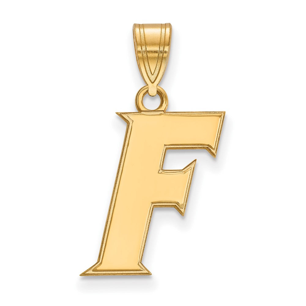10k Gold LogoArt University of Florida Letter F Medium Pendant