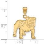 10k Gold LogoArt University of Georgia Bulldog Large Pendant