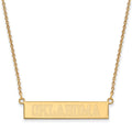 Sterling Silver Gold-plated LogoArt University of Oklahoma Small Bar 18 inch Necklace