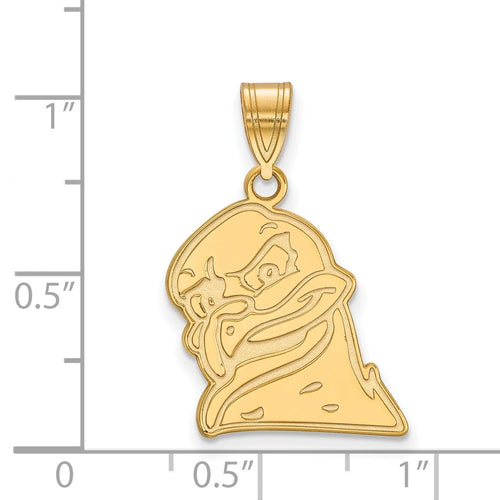 10k Gold LogoArt Virginia Tech HokieBird Large Pendant