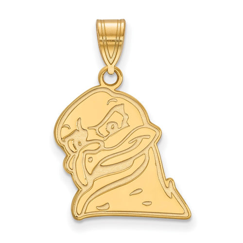 10k Gold LogoArt Virginia Tech HokieBird Large Pendant