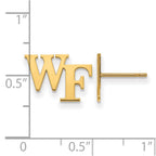 10k Gold LogoArt Wake Forest University W-F Extra Small Post Earrings