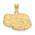 Sterling Silver Gold-plated LogoArt Louisiana State University Tiger Eye Small Pendant
