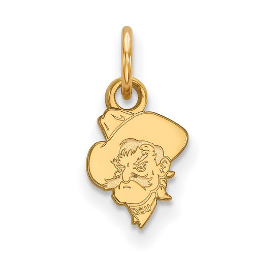 10k Gold LogoArt Oklahoma State University Cowboy Extra Small Pendant