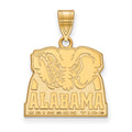 10k Gold LogoArt University of Alabama Elephant Medium Pendant