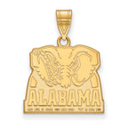 10k Gold LogoArt University of Alabama Elephant Medium Pendant