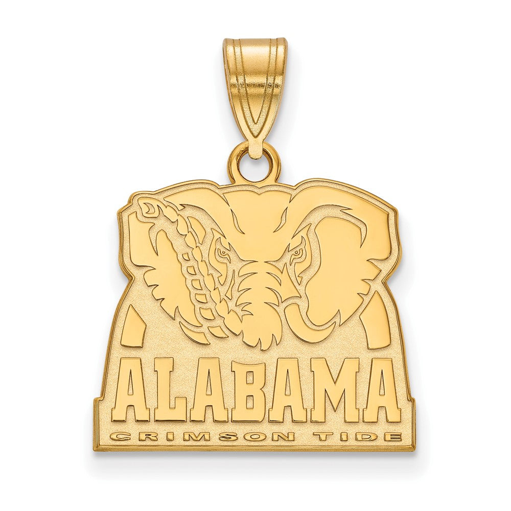 14k Gold LogoArt University of Alabama Elephant Medium Pendant