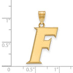 10k Gold LogoArt University of Florida Letter F Large Pendant