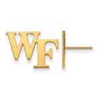 14k Gold LogoArt Wake Forest University W-F Small Post Earrings