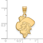 10k Gold LogoArt Oklahoma State University Cowboy Large Pendant