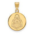 14k Gold LogoArt Purdue University Boilermakers Train Logo Medium Disc Pendant