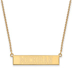 Sterling Silver Gold-plated LogoArt The University of Michigan Small Bar 18 inch Necklace