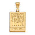 10k Gold LogoArt University of Mississippi The Grove at Ole Miss Large Pendant