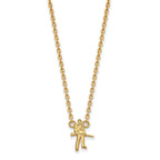 14k Gold LogoArt West Virginia University Mountaineer Large Pendant 18 inch Necklace