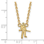 10k Gold LogoArt West Virginia University Mountaineer Large Pendant 18 inch Necklace