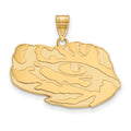 14k Gold LogoArt Louisiana State University Tiger Eye Large Pendant