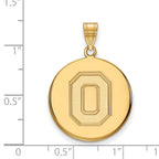 10k Gold LogoArt The Ohio State University Letter O Large Disc Pendant
