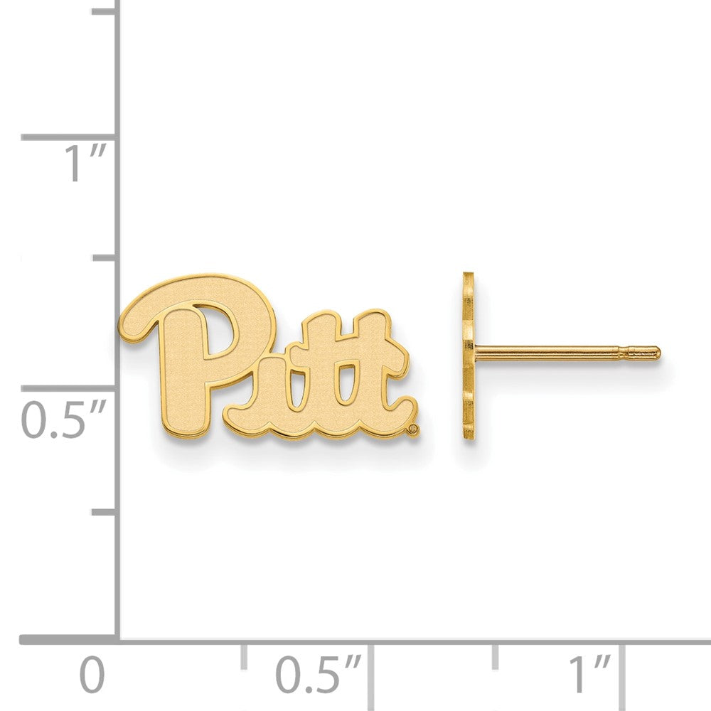 10k Gold LogoArt University of Pittsburgh Extra Small Post Earrings