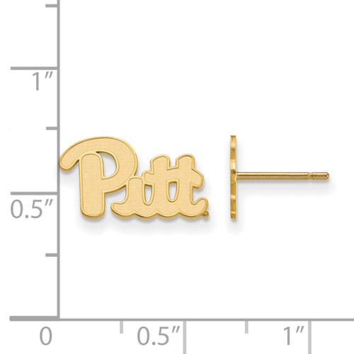 10k Gold LogoArt University of Pittsburgh Extra Small Post Earrings