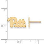 14k Gold LogoArt University of Pittsburgh Extra Small Post Earrings
