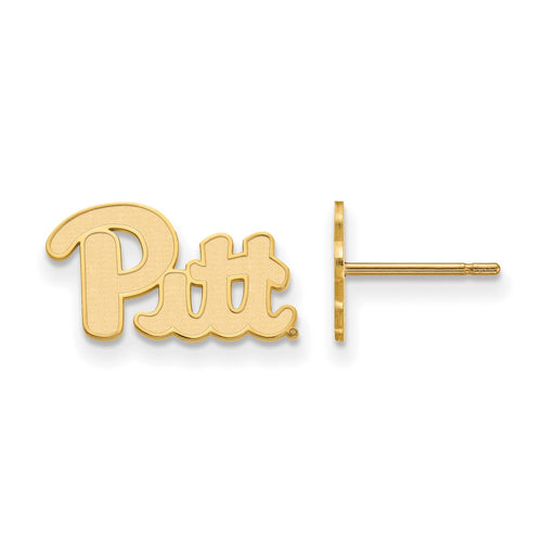 10k Gold LogoArt University of Pittsburgh Extra Small Post Earrings